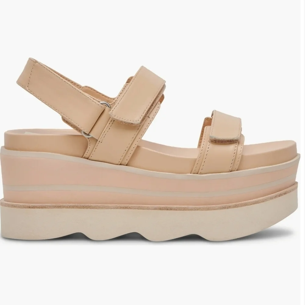 🤎🔹️Dolce Vita 🔹️french Vanilla Izak Platform Wedge Sandal (Women)